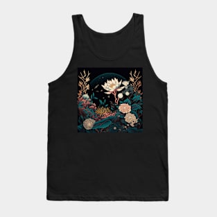 Celestial Lotus Flower Pattern Design Tank Top